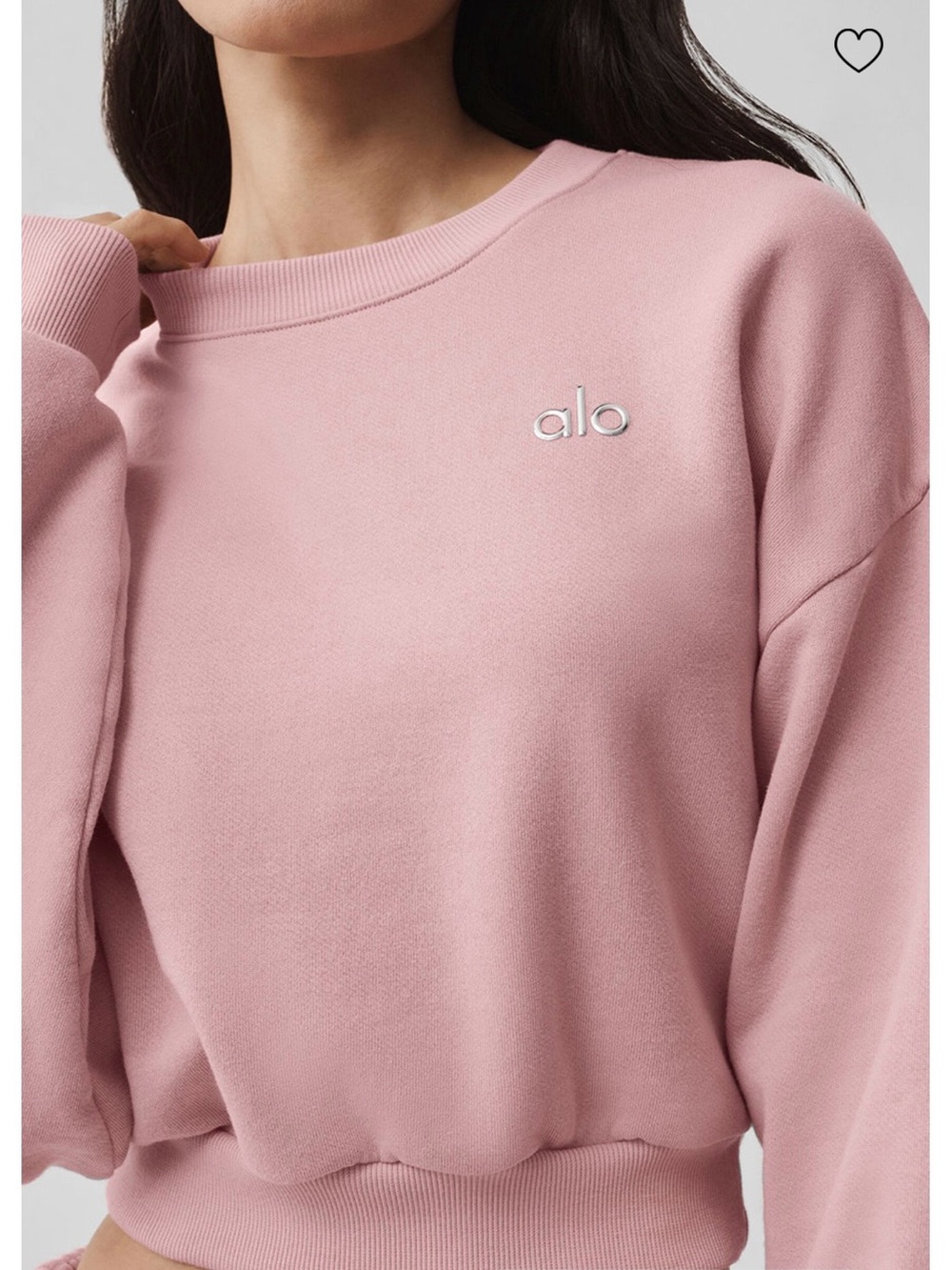 ISO- NOT FOR SALE! IN SEARCH OF ALO Yoga Pink Cropped Crewneck in VINTAGE PINK